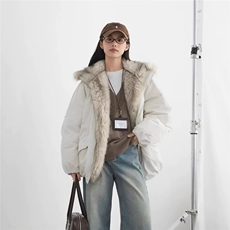 加绒加厚冬款男女高领毛领立领保暖棉袄面包服外套MY269P86，男装棉衣，星座1013-1