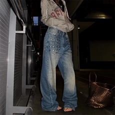 203-6K6200P73～05方钉镶嵌冰川水洗直筒宽松cleanfit牛仔裤，男装牛仔裤，星座203-6(原电商259)