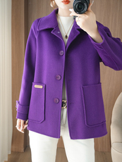 2025年秋季新款女士百搭大衣，女装双面呢大衣，乾庄羊绒