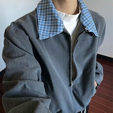 有货DJK9234-批88抖音天猫高质量假两件拼接夹克，男装夹克，星座603-2