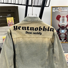 春秋工装夹克外套男宽松美式潮牌ins字母秋季流行牛仔衣A049/P62，男装工装外套，星座506B