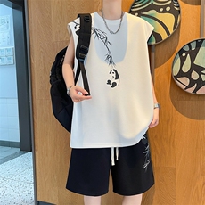 夏季背心短裤套装TZ6126特P38控58，男装牛仔裤，电商A309