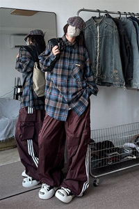 衬衫男2025春季新款港风大码宽松长袖磨毛衬衣CS618-P38图片