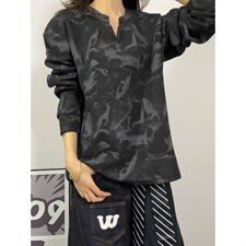 XZ809A/CX615/特P24/控48印花美式V领长袖打底衫卫衣，男装T恤，星座809A(原222-1)