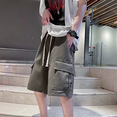 潮牌宽松工装五分裤潮流大口袋中裤夏季新款休闲短裤男K3567-P31，男装休闲裤，星座512-2