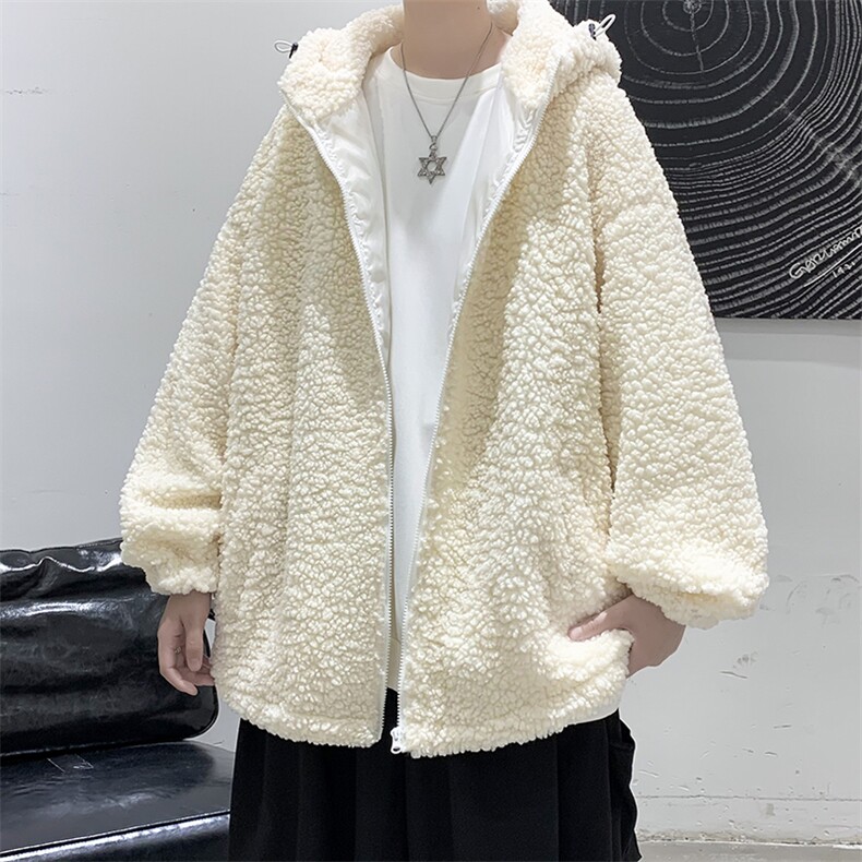 现货冬装男女款宽松休闲大码羊羔毛棉衣中性情侣棉袄外套DM70-P95图片