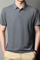 爸爸短袖t恤男装夏装40-50岁中年男士上衣服夏季翻领中老年人爷爷，男装T恤，电商B212（原钱塘6029）