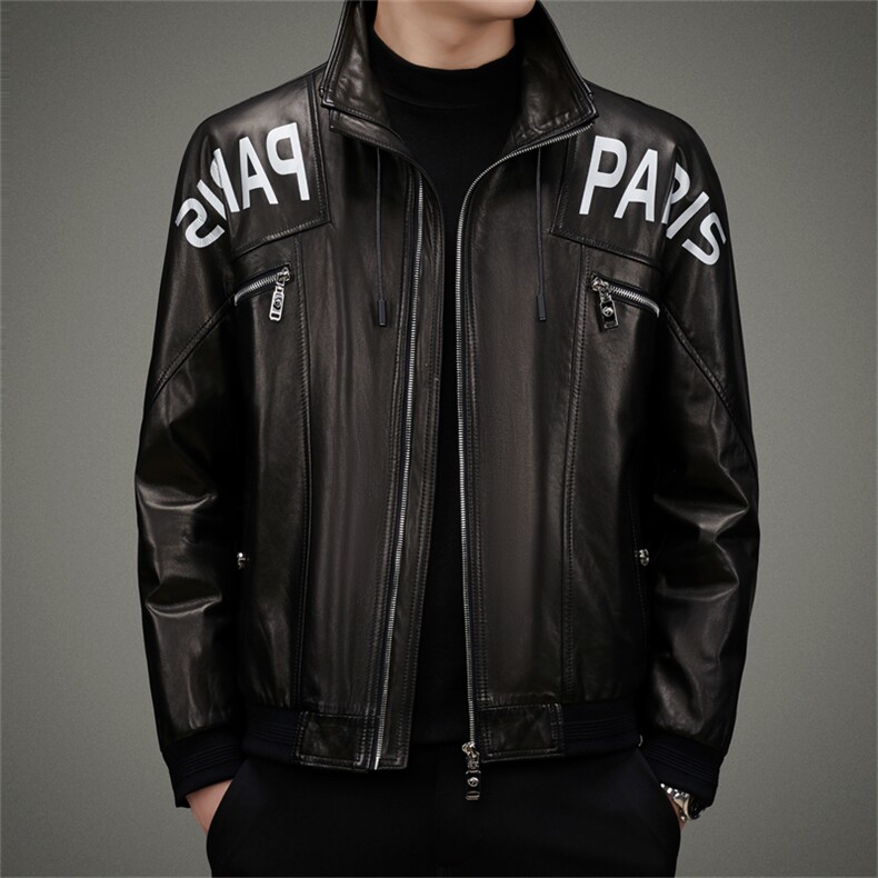 28056秋冬新款男士真皮羽绒服男山羊皮夹克时尚商务男装韩版P1000，男装夹克，电商B360A（原721A）