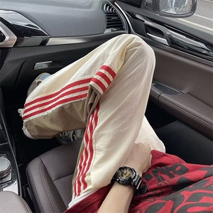 美式嘻哈工装裤潮牌高街爵士舞长裤侧边条纹速干休闲裤 KK136-P43图片