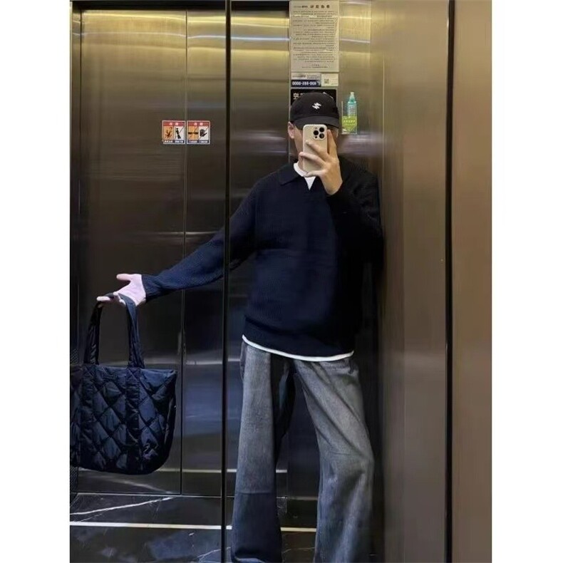毛衣男秋冬美式复古套头针织衫高级感MA5015-P52,男装针织衫/毛衣,星座208-5