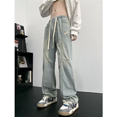 青春流行ins男直筒水洗牛仔裤TY6006P43，男装牛仔裤，星座1116-2