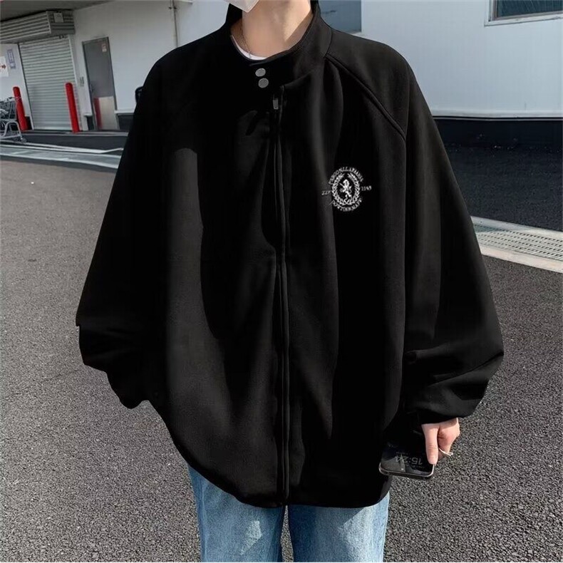 F697P65立领青少年复古拼接刺绣夹克中领廓形插肩袖外,男装夹克,星座512-6