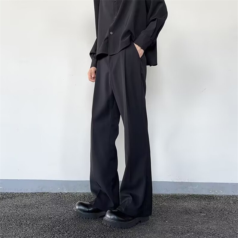 薄款休闲裤西裤垂坠感高个子加长男裤120CM宽松直筒阔腿拖地裤，男装西裤，星座506A