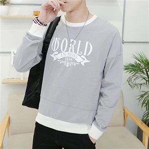 703-W02男式新款水洗全棉套头休闲卫衣