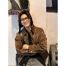 现货不缺货假两件皮衣夹克外套1209-1-JK17-P108（网图），男装夹克，星座1209-1