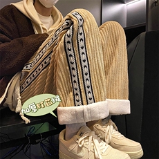 加绒加厚保暖灯芯绒裤子男冬季卫裤直筒休闲裤K5427-P70控88B315，男装休闲裤，电商B315