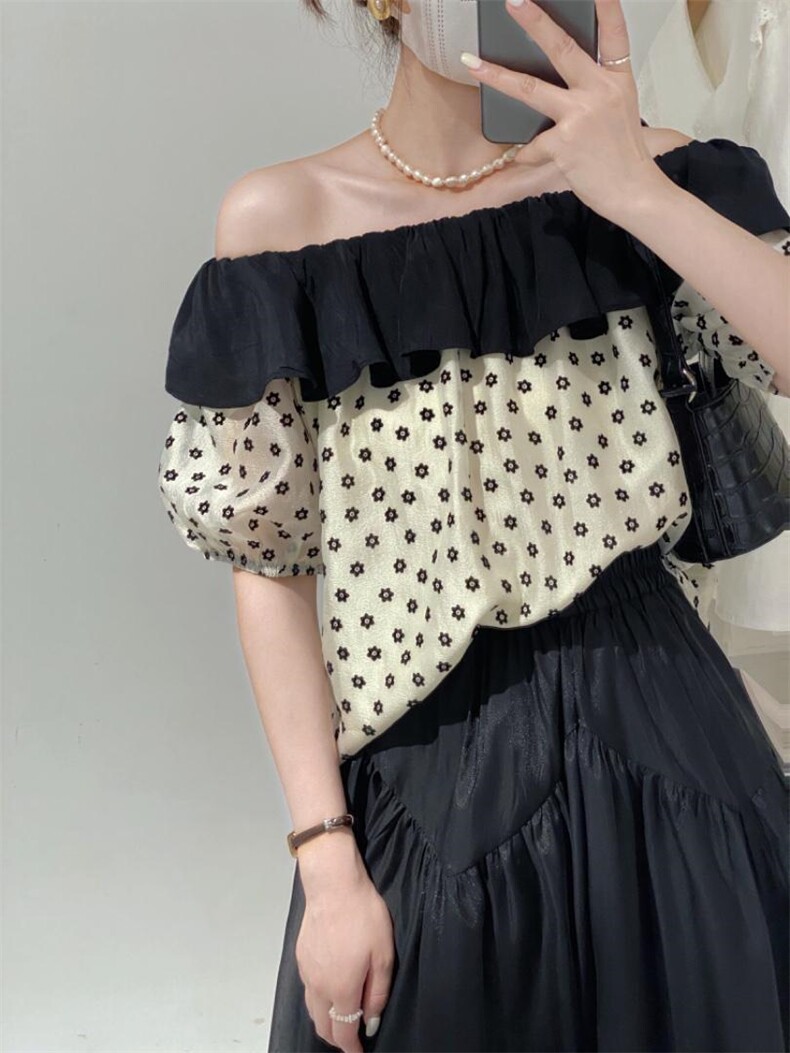 荷叶边小衫，其它，驿谷