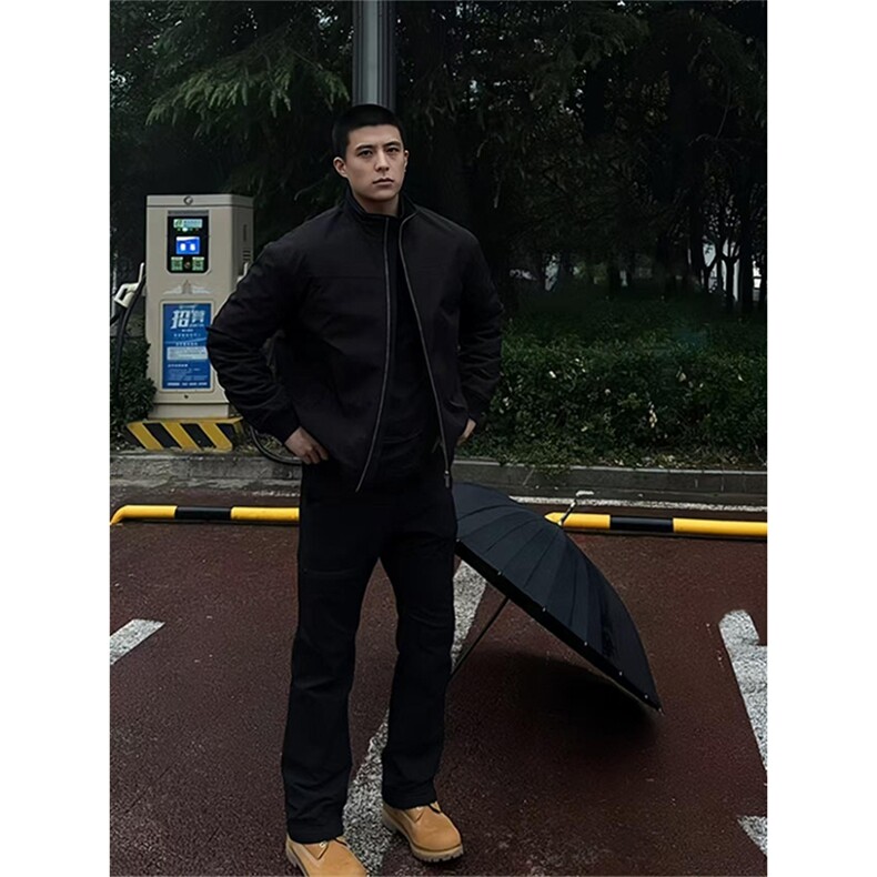26春装新款美拉德立领飞行夹克boxy廓形休闲百搭外套上衣JK6500,男装夹克,电商A486