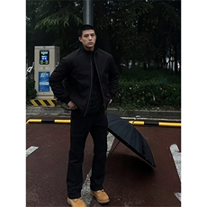 26春装新款美拉德立领飞行夹克boxy廓形休闲百搭外套上衣JK6500，男装夹克，电商A486