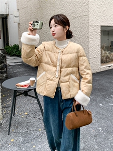 2025年冬季新中式羽绒服短款50白鸭绒RF2C290-6898#-P295-K399图片