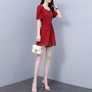 连体裤宽松柔软舒适宽松短裤2022年夏季时尚，女装休闲裤，时尚俏佳人