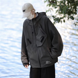 美式vibe冲锋衣潮机能风户外山系外套男春秋vintage登山服夹克图片