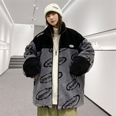 冬装加厚棉衣潮流宽松休闲羊羔绒外套棉服A161-2-271-P95，男装棉衣，电商A161-2