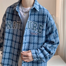 秋季新款夹克男nature轻奢衬衫外套贴皮刺绣CS02315-P73，男装夹克，星座308B-1