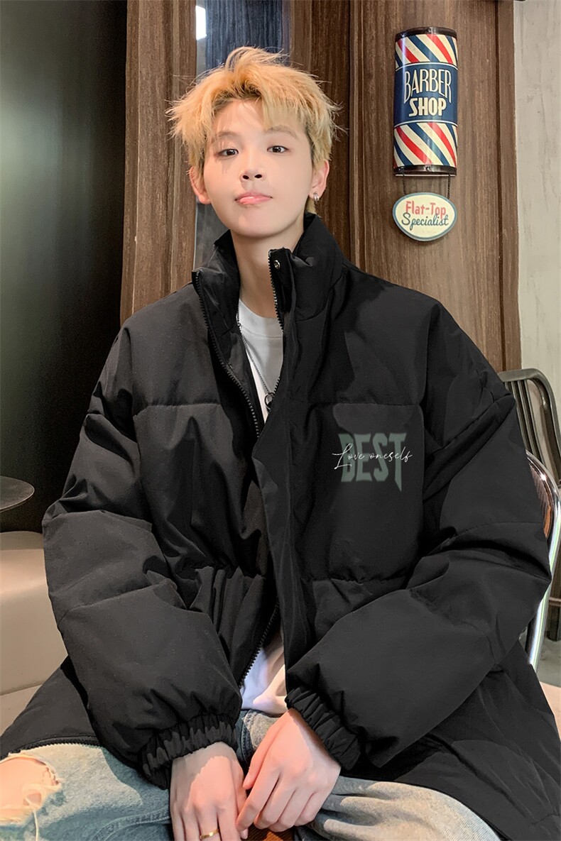 ！2025秋冬新款男士立领棉衣印花百搭棉服外套MY301特P55,男装棉衣,电商B220