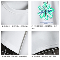 TK28170-P25春夏季七分袖t恤男大码五分袖男短袖中袖网格挂拍，男装T恤，电商A040A