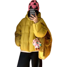 网图-连帽方格面包服棉服男cp256-特105，男装棉衣，电商B371