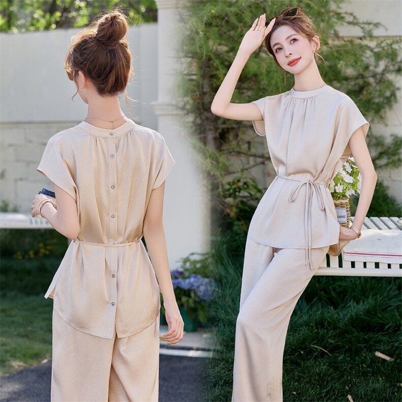 小香风套装女2025夏新款气质女神范高端巨好看的御姐职业短袖穿搭，女装套装/套裙，浪花E族（衣布洛）