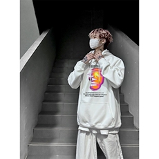 克苏鲁科技印花LOGO男女情侣潮牌连帽卫衣，男装卫衣，星座310A-4
