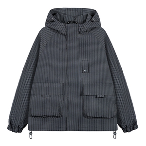 春季新款运动户外连帽防水抗污登山服冲锋衣白底图JK7811-特P85图片