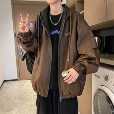 春秋季皮衣外套男女同款新款美式夹克XZ102B-1-JK2535P85，男装皮衣，星座102B-1