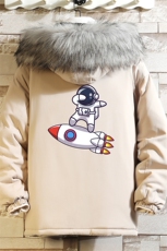 MM48158-P130冬季大毛领衣男士大码加厚袄男服砖墙，男装棉衣，电商A040A