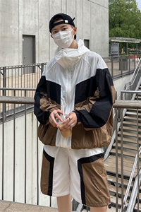 夏季连帽夹克衫防晒服套装 运动风时尚防晒衣男 XZ514-2-1612-P98图片