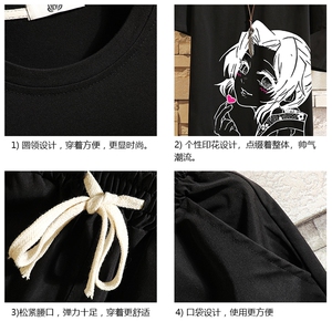 TD56153-P35短袖t恤套装男短裤两件套男装搭配一套帅气图片