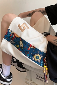 ！2025夏季新款男士风休闲短裤刺绣五分裤DK248特P25图片