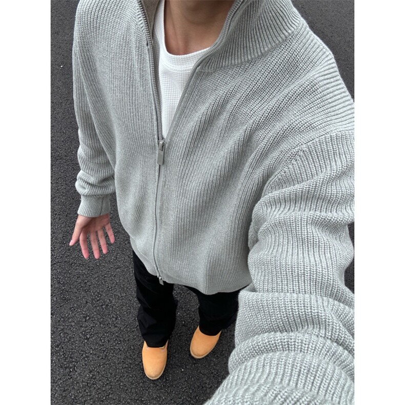 【有货】cleanfit拉链开衫毛衣外套男款针织衫M5653LL-特P55,男装针织衫/毛衣,星座1007（原301D）