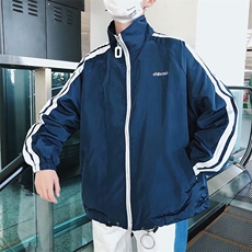 立领夹克男2021秋季纯色韩版运动休闲拉链开衫翻领外套W1166-P38，男装夹克，星座512-4