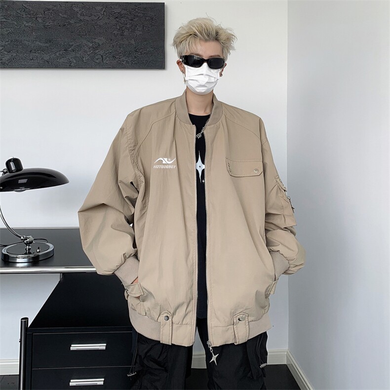 A785-P652024秋季薄款情侣潮牌夹克美式高街设计感棒球服外套男,男装夹克,星座512-6