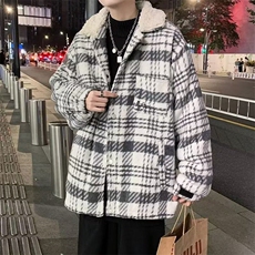 男士韩版潮流羊羔毛休闲夹克休闲翻领呢子外套男CC024-P78，男装夹克，星座911-3