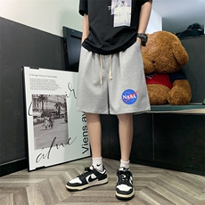 HD74252-P22华夫格短裤男大码宽松五分裤男直筒中裤，男装休闲裤，电商A040