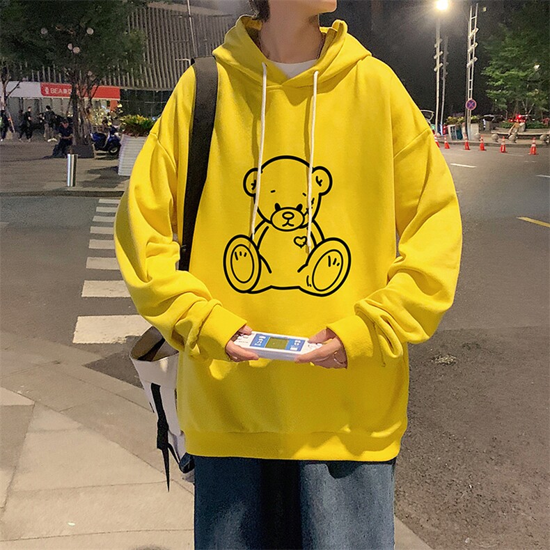 WY2174-P35加绒款-P40纯棉连帽卫衣男大码运动帽衫宽松薄外套男,男装卫衣,电商A040