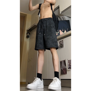 夏季脏脏短裤宽松扎染运动五分裤A463特P33控68图片