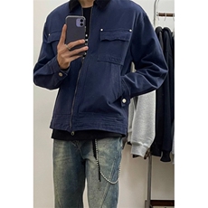 美式复古工装夹克男女秋季cleanfit潮牌撞色宽松休闲外套-Y751，男装夹克，星座601-1