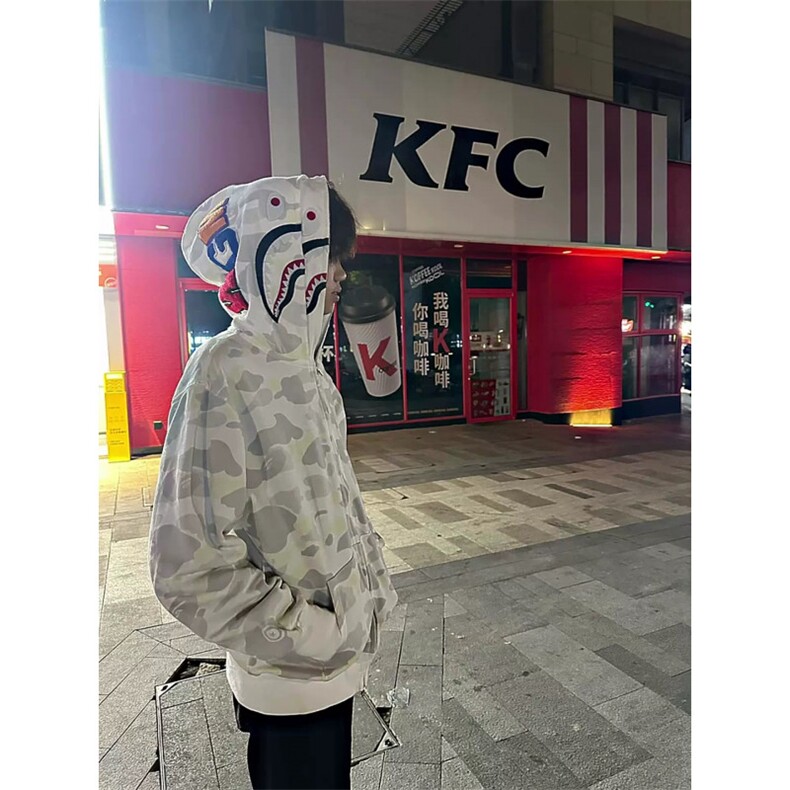 有货～203-6F4120P48特日系潮牌痞帅鲨鱼刺绣外套迷彩卫衣,女装短外套,星座203-6(原电商259)