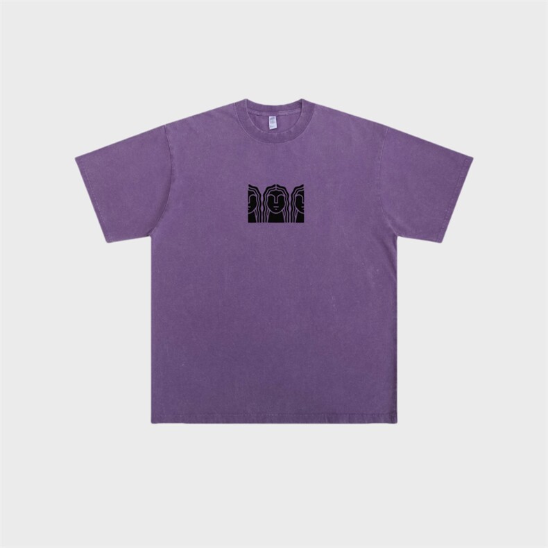 T35-P55-重磅水洗成衣做旧印花短袖T恤（wx：MaMSHu123），男装T恤，星座112