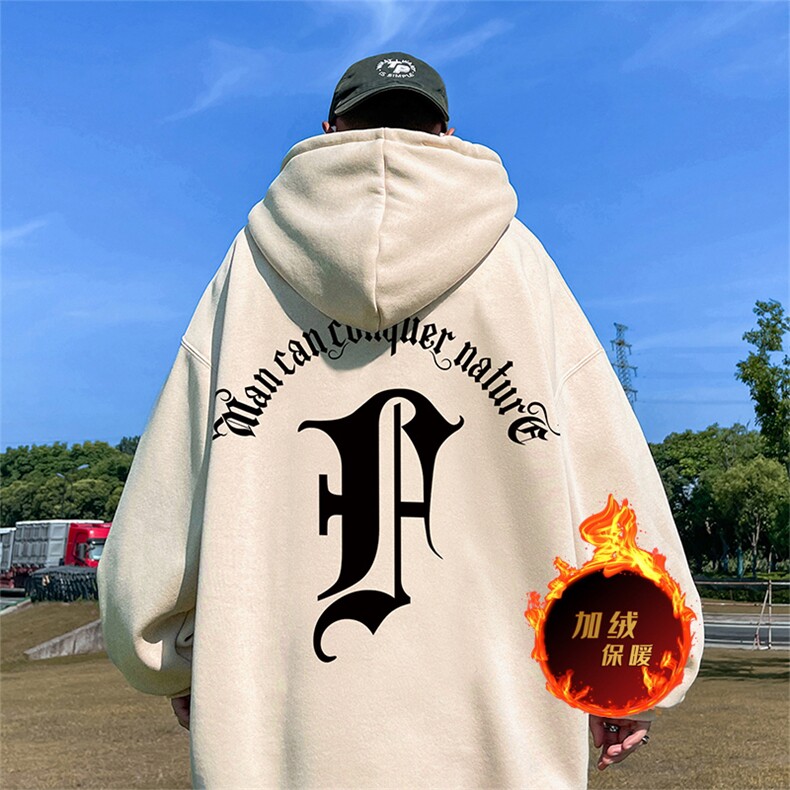 500克重磅秋冬美式加绒加厚卫衣外套DL1615常规特P35加绒特40图片
